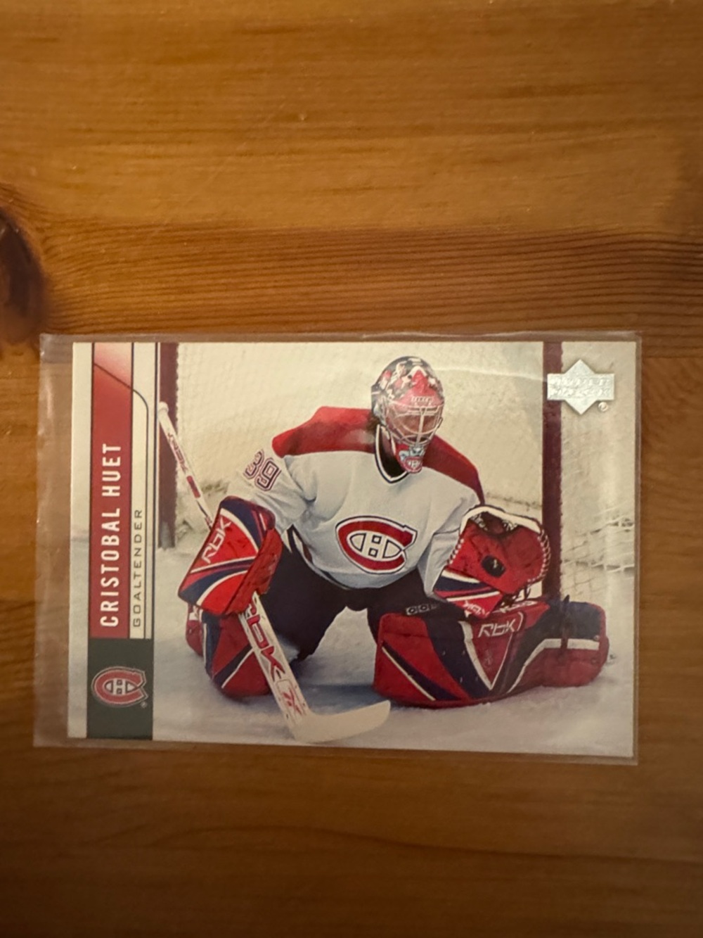 Cristobal Huet Montreal Canadiens Goaltender Hockey Card - Red White